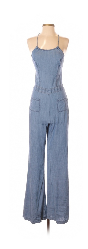 hollister denim jumpsuit
